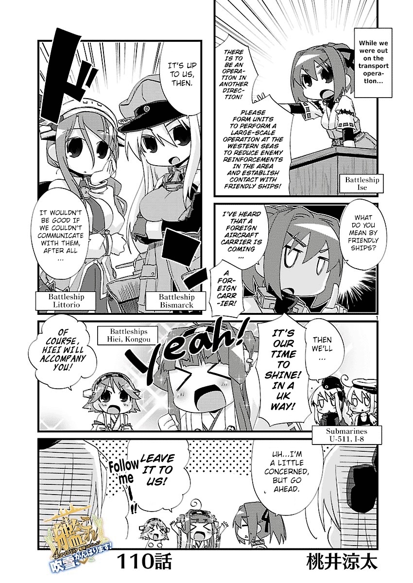 Kantai Collection - Kankore - 4-Koma Comic - Fubuki, Ganbarimasu! Chapter 110 #1