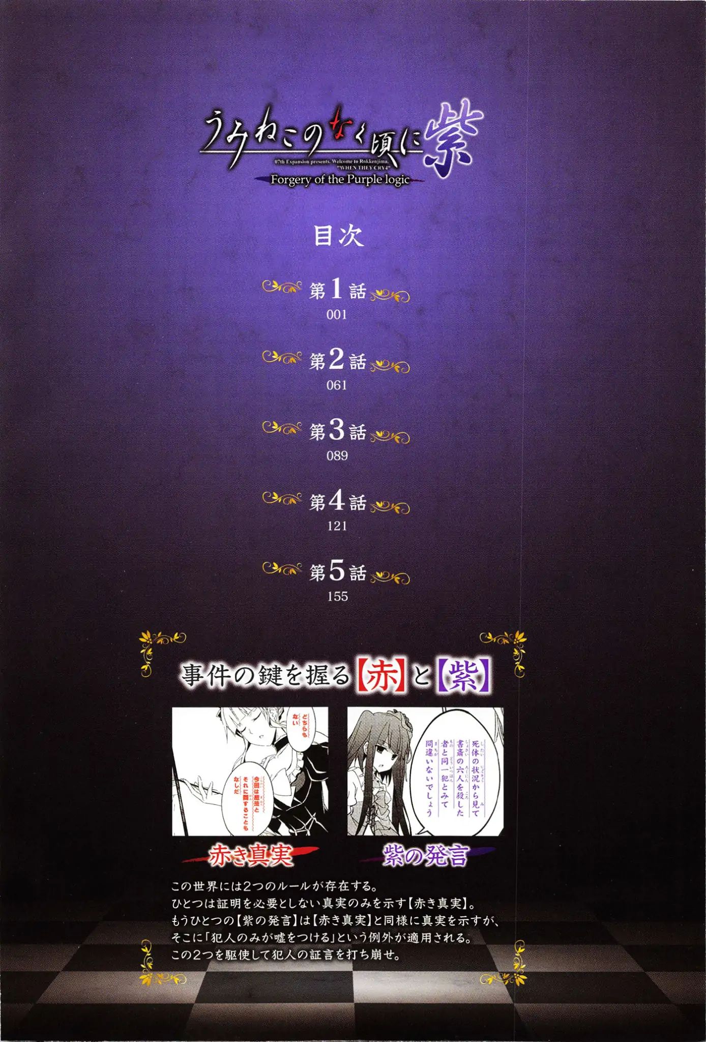 Umineko No Naku Koro Ni Shi: Forgery Of The Purple Logic Chapter 1 #6