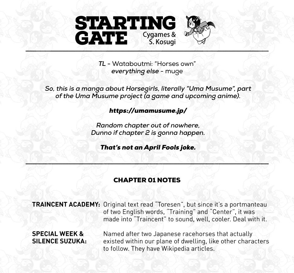 Starting Gate -Horsegirl Pretty Derby- Chapter 1 #33