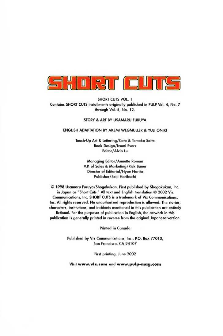 Short Cuts Chapter 1 #1