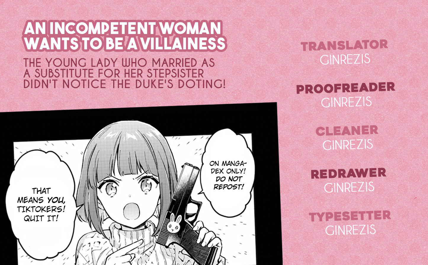 An Incompetent Woman Wants To Be A Villainess ~The Young Lady Who Married As A Substitute For Her Stepsister Didn't Notice The Duke's Doting~ Chapter 5 #29