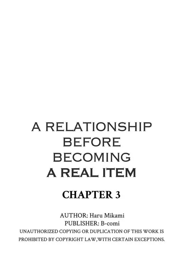 A Relationship Before Becoming A Real Item Chapter 3 #23