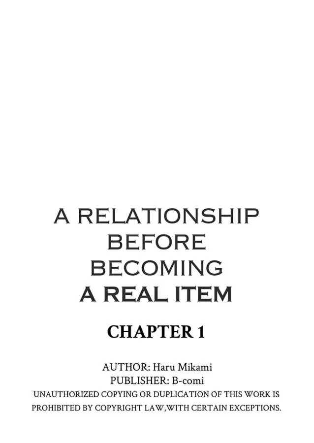 A Relationship Before Becoming A Real Item Chapter 1 #25