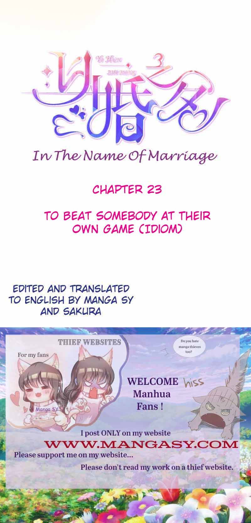 In The Name Of Marriage Chapter 23 #1