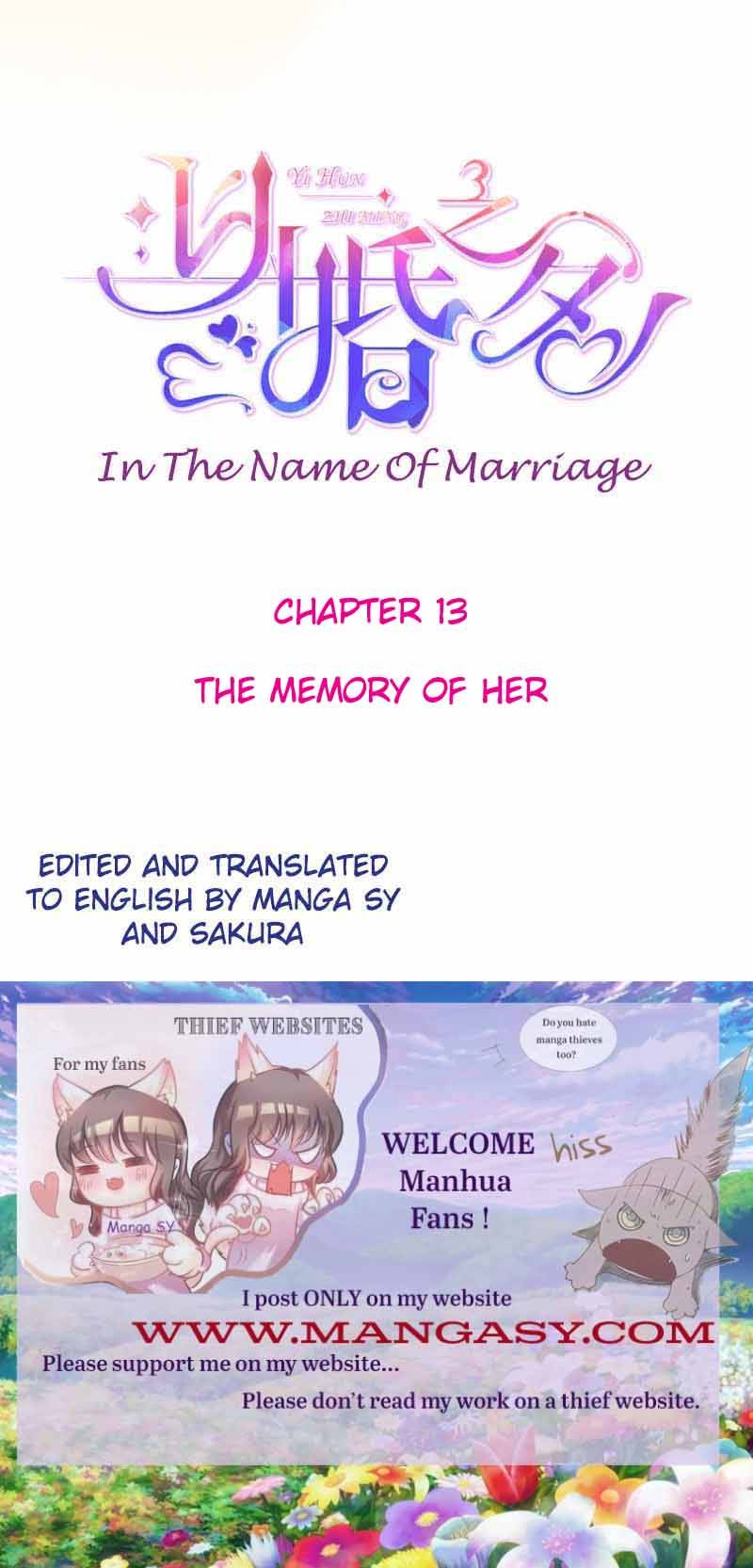 In The Name Of Marriage Chapter 13 #1