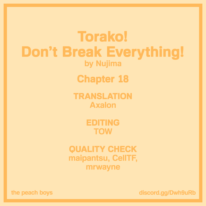 Torako, Anmari Kowashicha Damedayo Chapter 18 #14