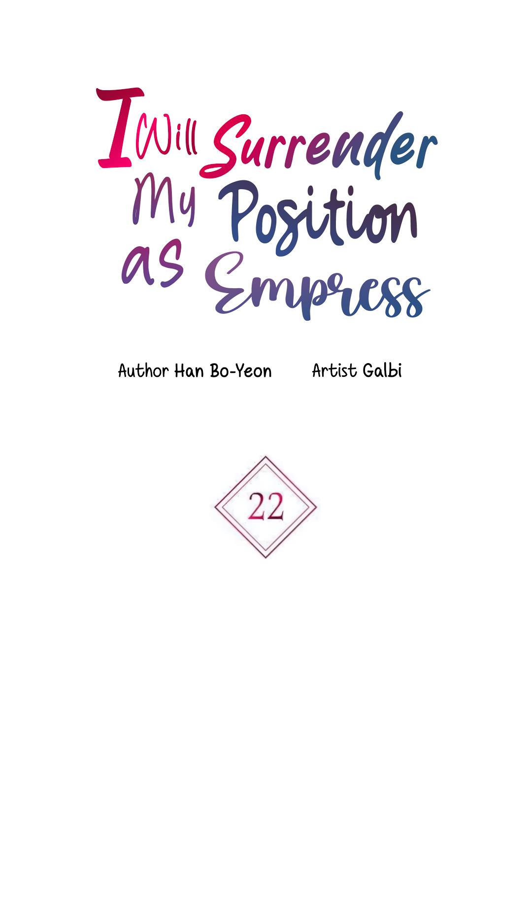 I Will Surrender The Position As Empress Chapter 22 #33