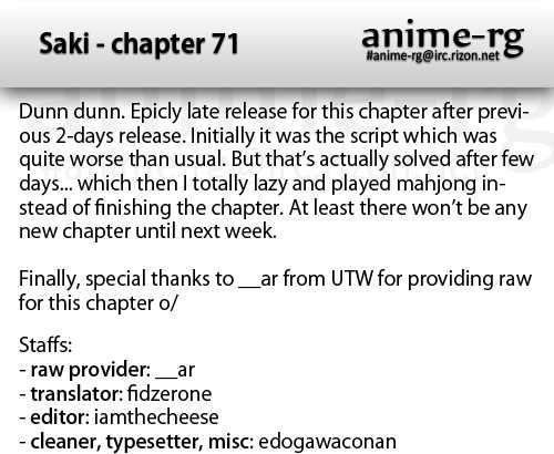 Saki Chapter 71 #17