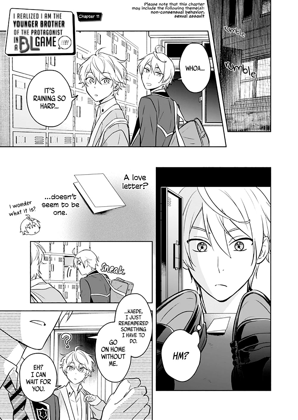 I Realized I Am The Younger Brother Of The Protagonist In A Bl Game Chapter 11 #2