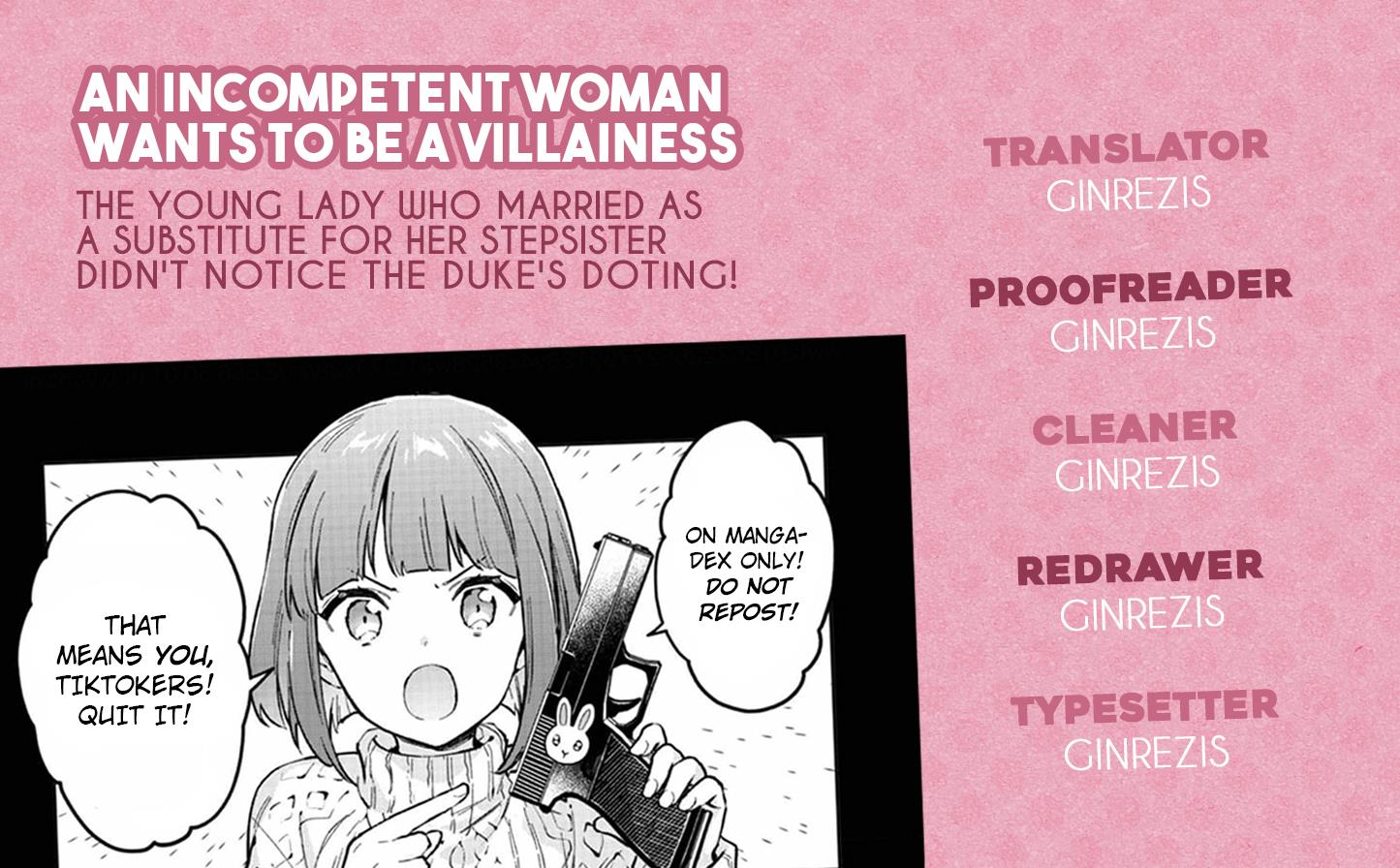 An Incompetent Woman Wants To Be A Villainess ~The Young Lady Who Married As A Substitute For Her Stepsister Didn't Notice The Duke's Doting~ Chapter 6 #22