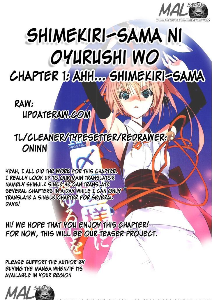 Shimekirisama Ni Oyurushi O Chapter 1 #40