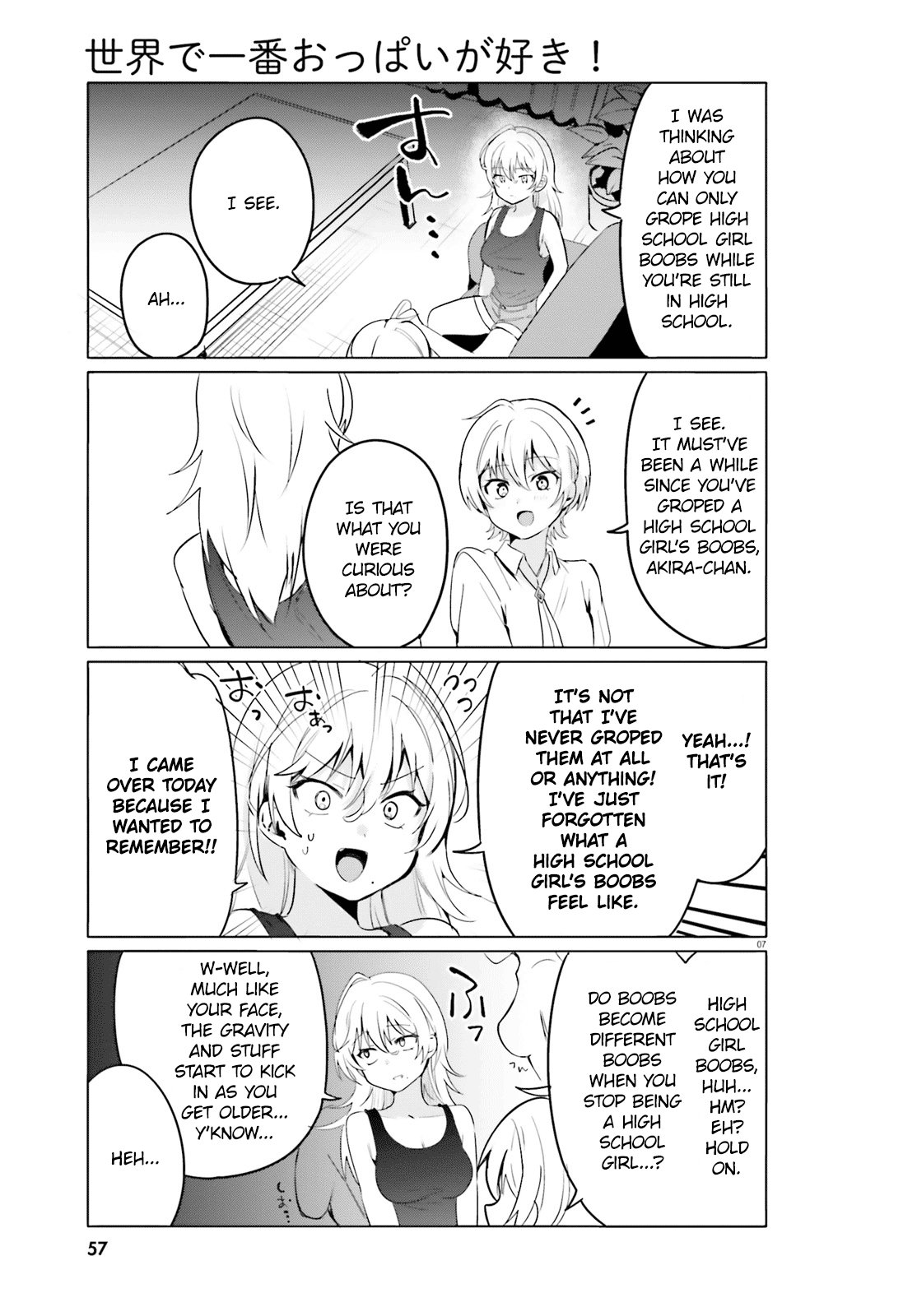 Sekai De Ichiban Oppai Ga Suki! Chapter 37 #7