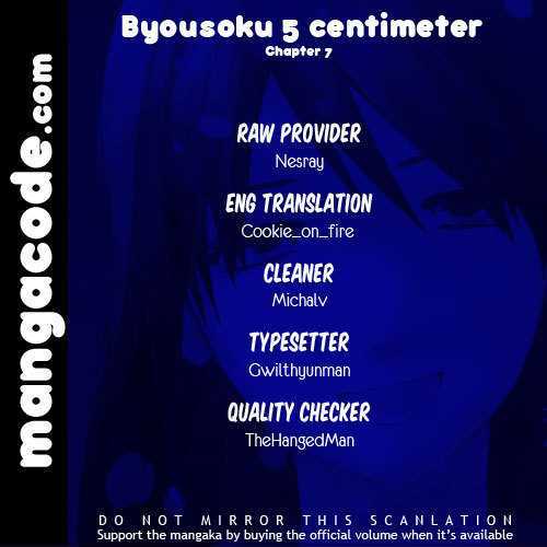 Byousoku 5 Centimeter Chapter 7 #1