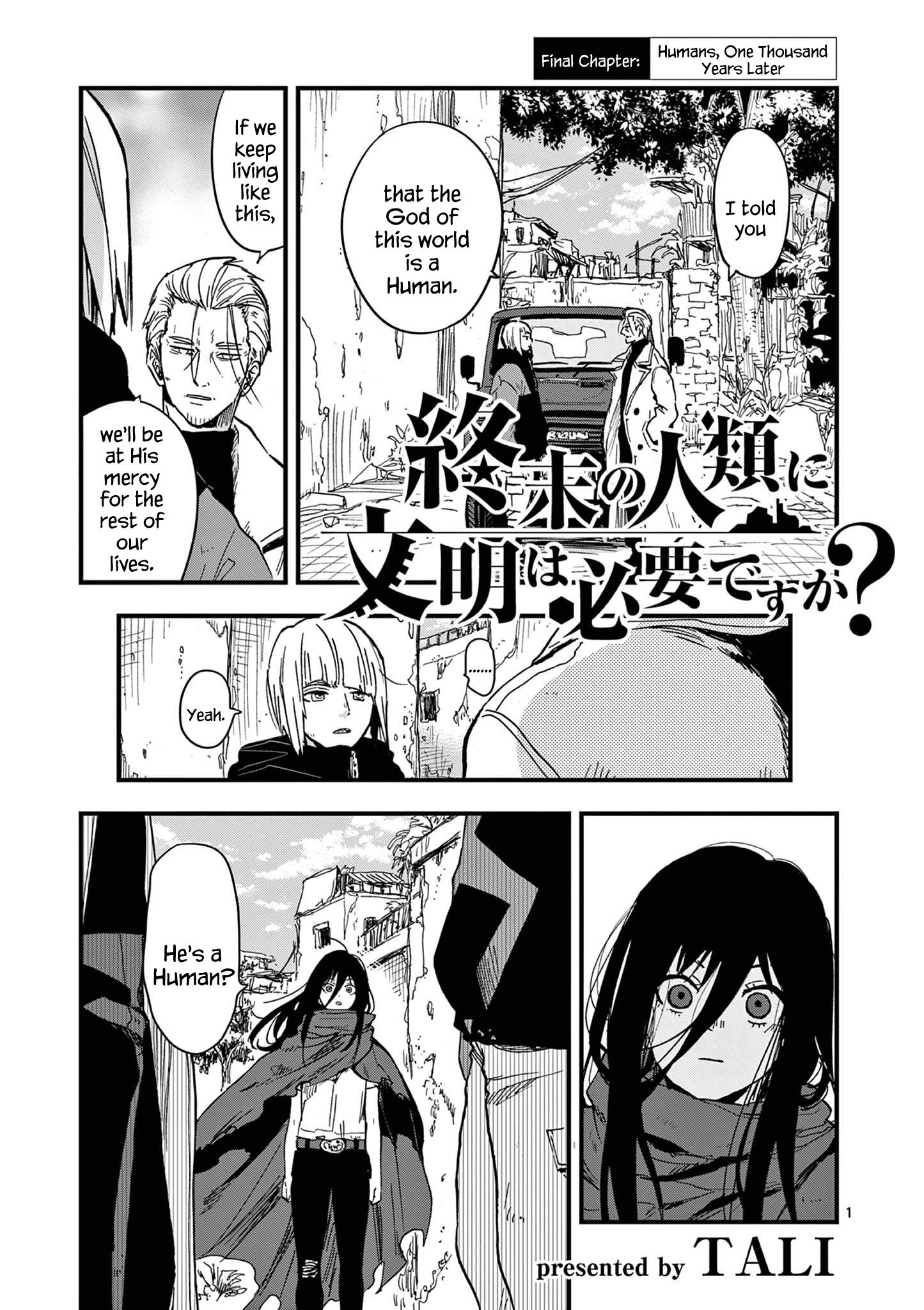 Shuumatsu No Jinrui Ni Bunmei Wa Hitsuyou Desu Ka? Chapter 26 #1