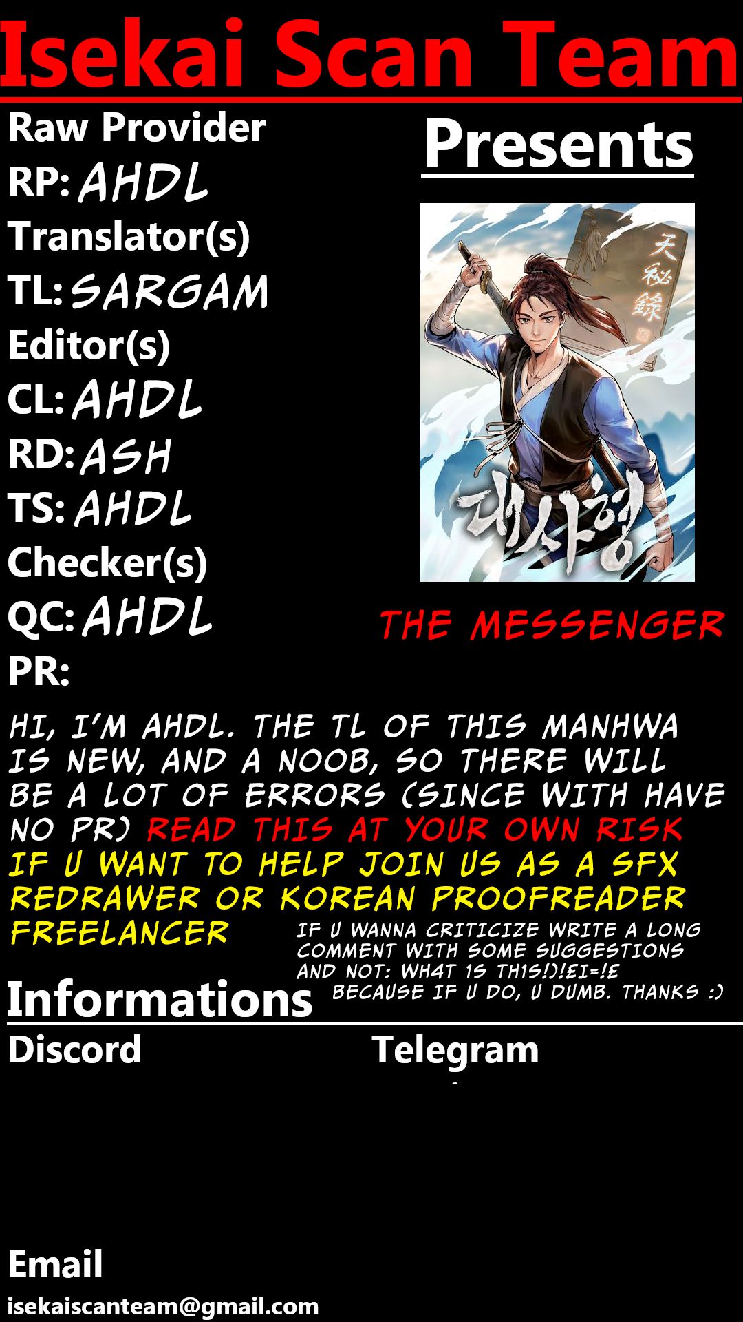 The Messenger Chapter 1.1 #1