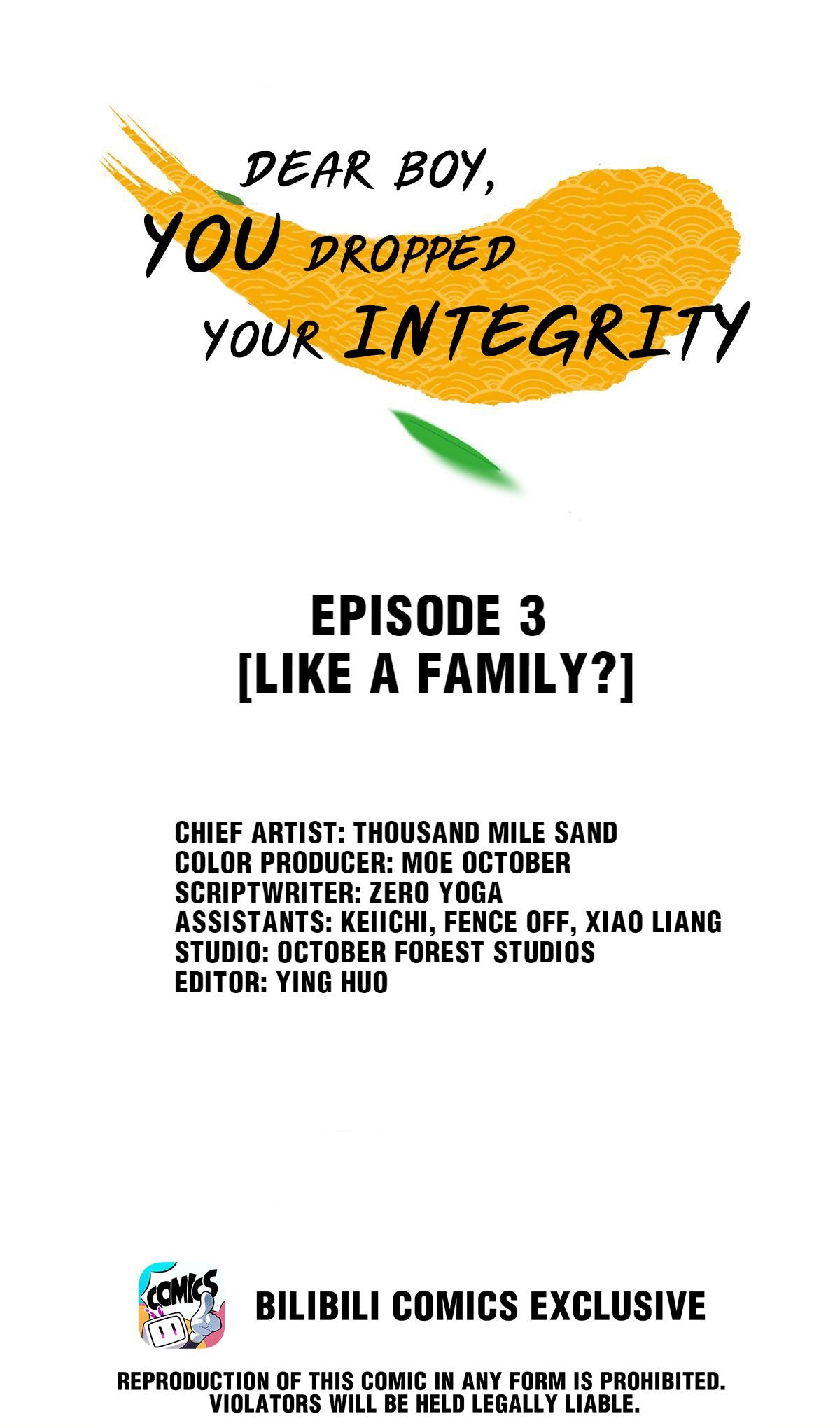 Dear Boy, You Dropped Your Integrity Chapter 3 #1