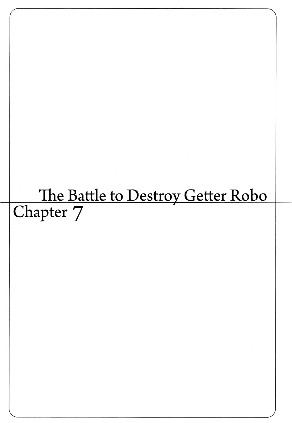Getter Robo Chapter 7 #1